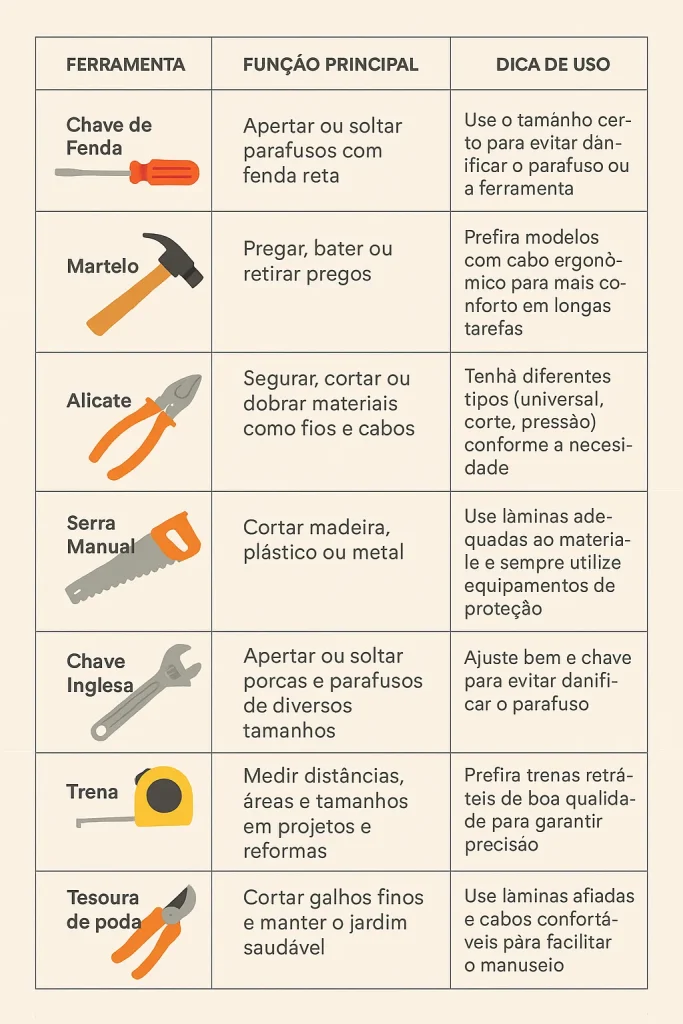 Para baixar! Todas as ferramentas com suas devidas funcionalidades. Imagem: Loja Cocamar.
